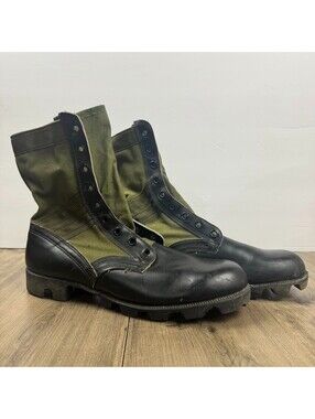 Vintage Vietnam Era US Military Jungle Boots Ro-Search Panama Sole Size 11 N